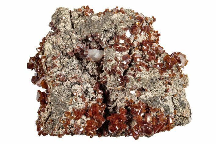 Deep Red Sparkling Vanadinite Crystal Cluster - Morocco #274874